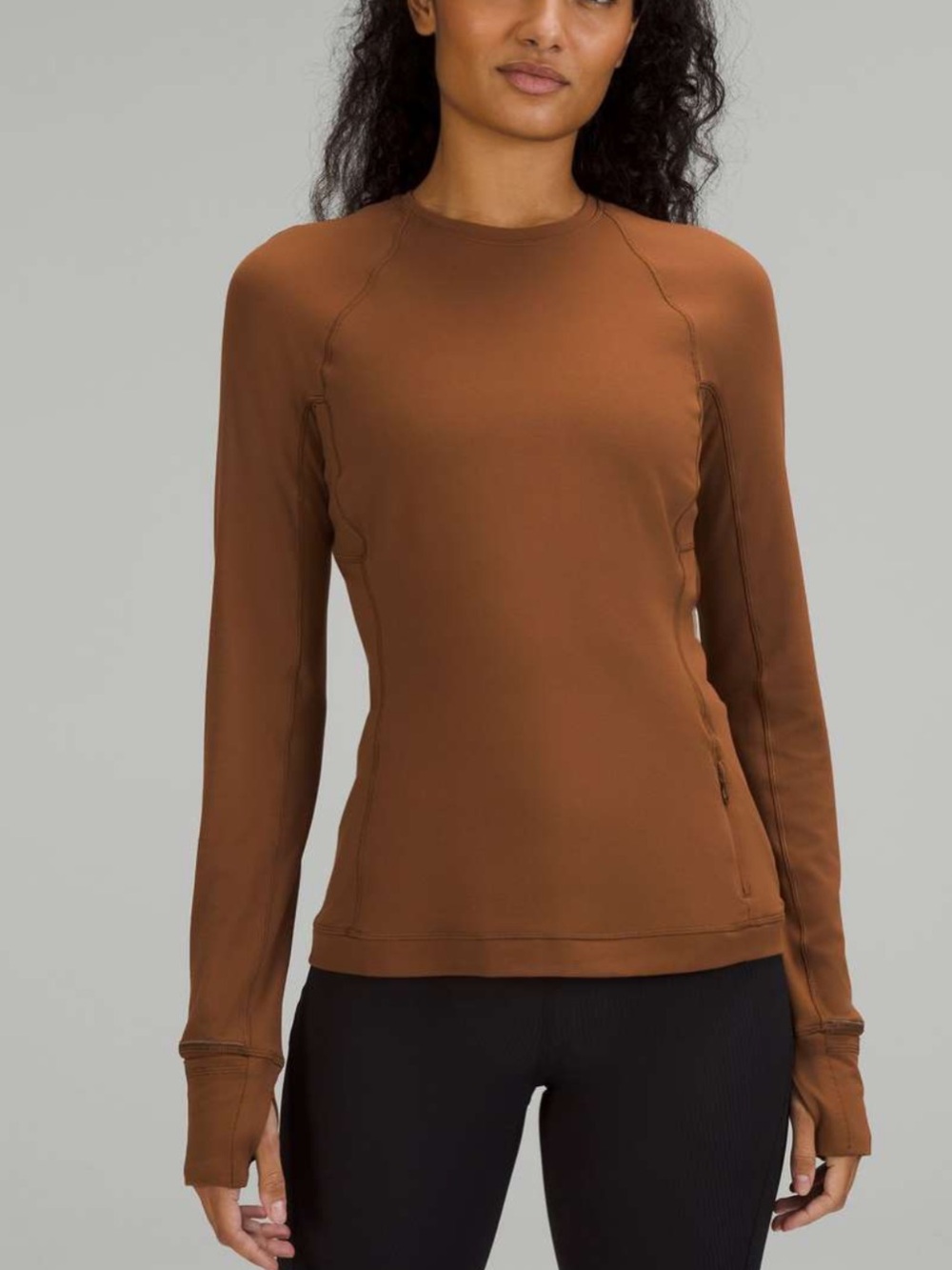 lululemon It's Rulu Run Long Sleeve Shirt in Brown size 6